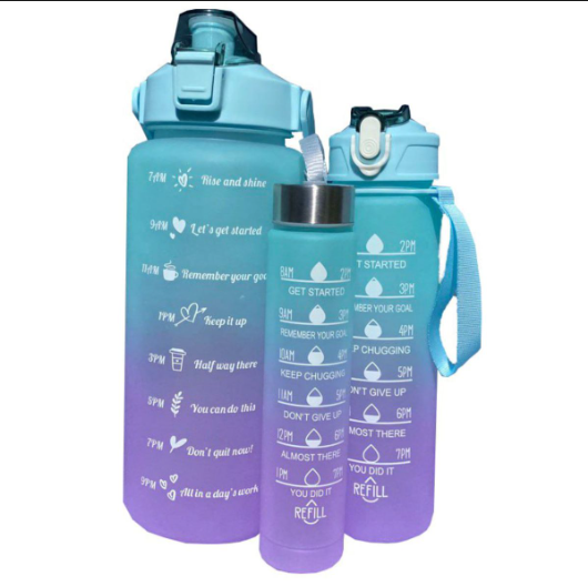 HydraMotiv 3-Piece Water Bottle Set