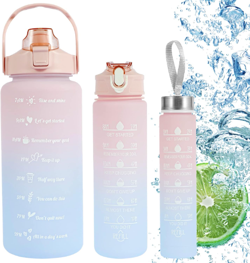 HydraMotiv 3-Piece Water Bottle Set