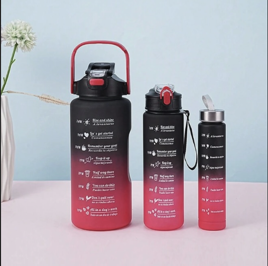 HydraMotiv 3-Piece Water Bottle Set
