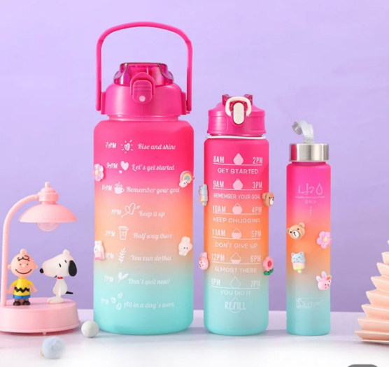 HydraMotiv 3-Piece Water Bottle Set