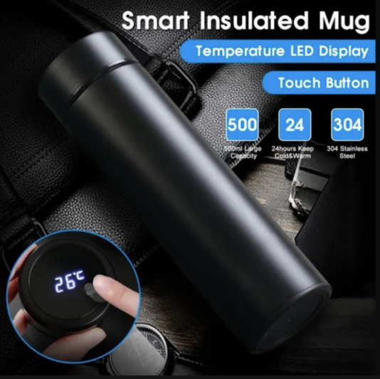 500ml Smart Thermos Water Bottle