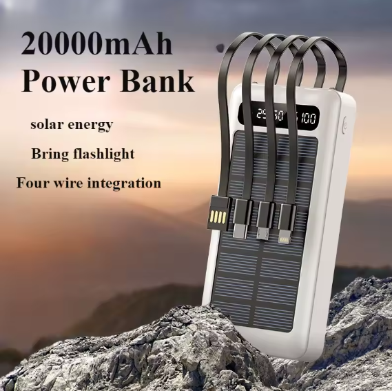Ultra-Capacity Solar Power Bank 20,000mAh